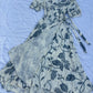 Cream floral overlap dress