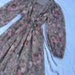 Nude brown chiffon floral dress