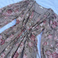 Nude brown chiffon floral dress