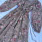 Nude brown chiffon floral dress