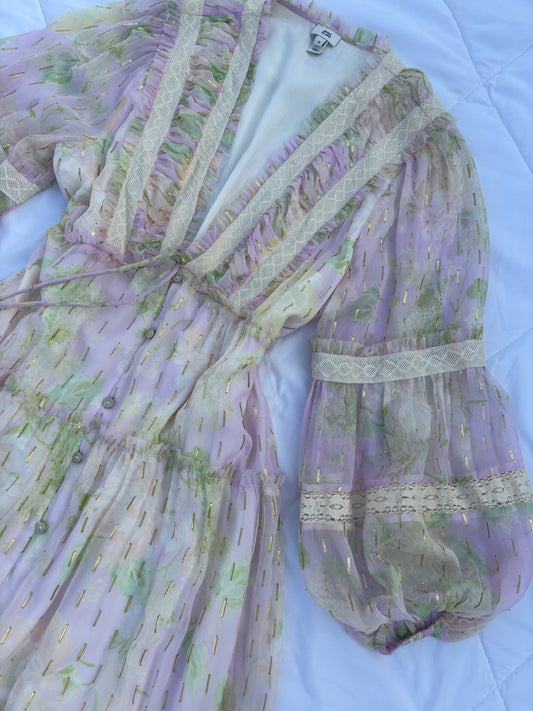 Pastel ombre chiffon dress