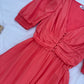 Coral solid maxi dress