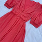 Coral solid maxi dress