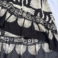 Black grey floral dress
