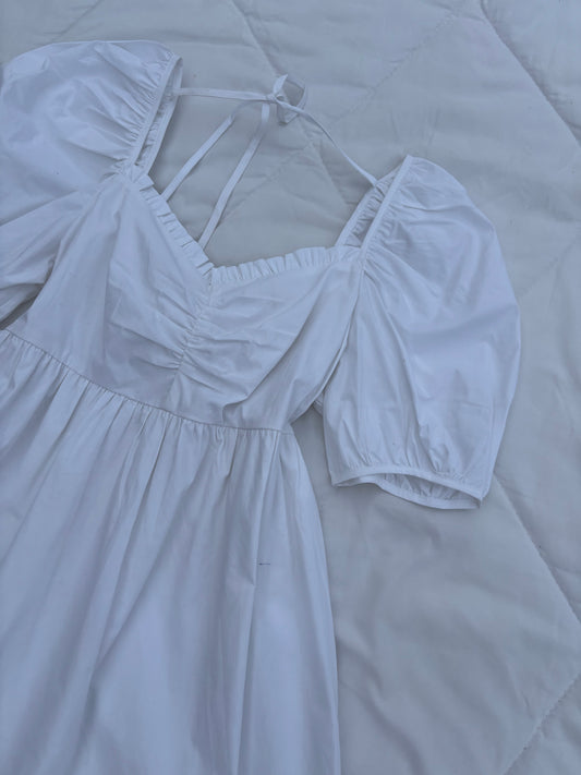 White poplin dress