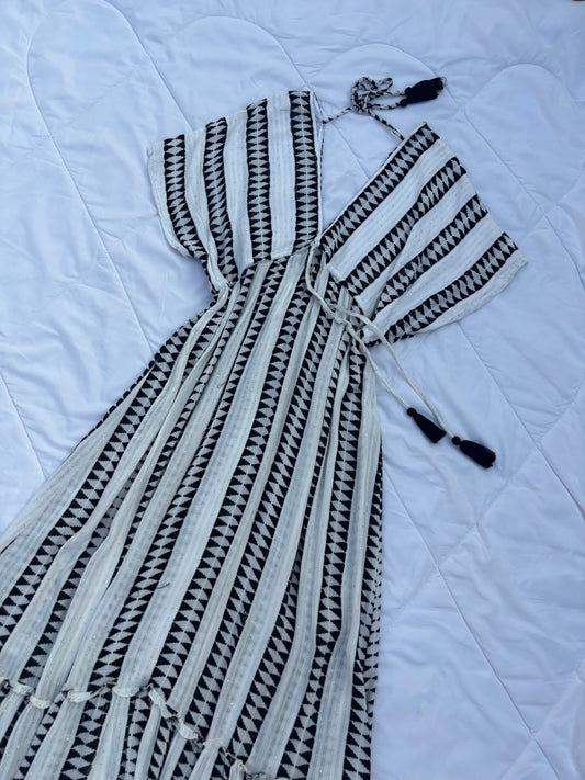 Cotton aztec maxi dress