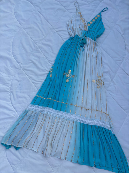 Blue Tie dye dress