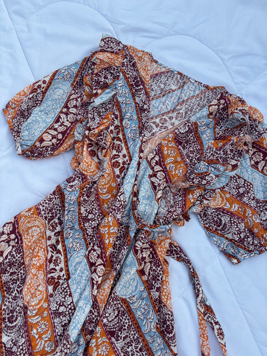 Printed wrap dress