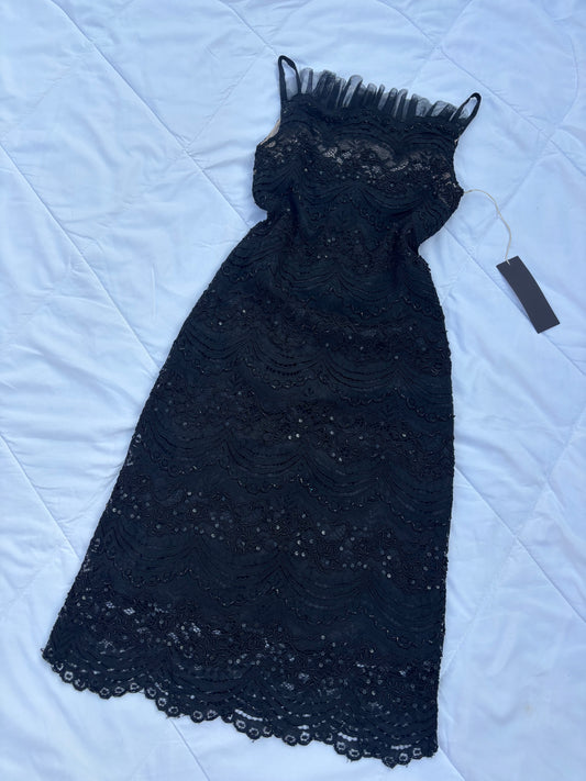 Lace sequinned dress