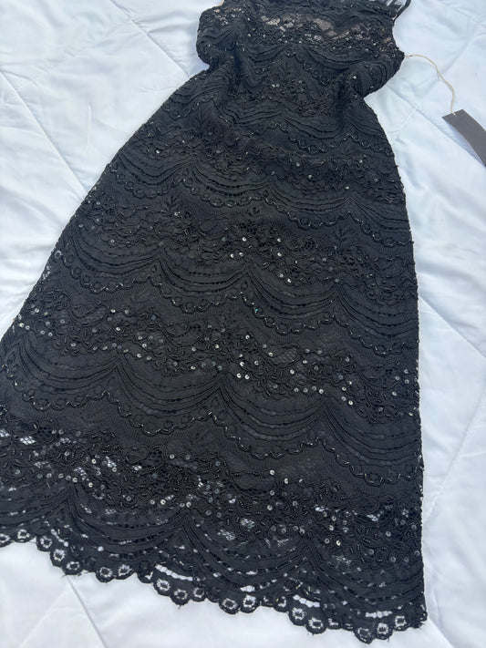 Lace sequinned dress