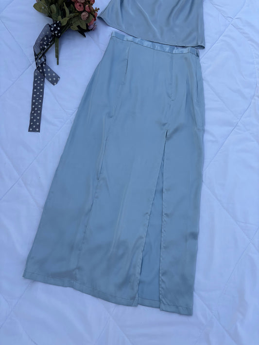 Grey satin Co-ord set