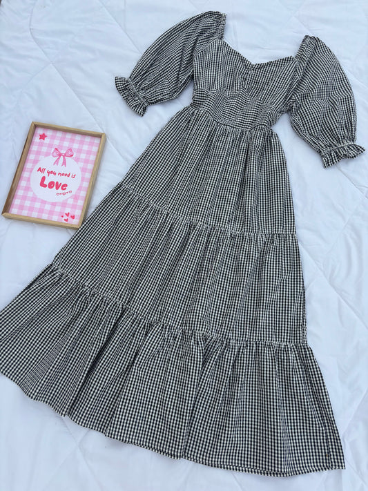Black Gingham Dress