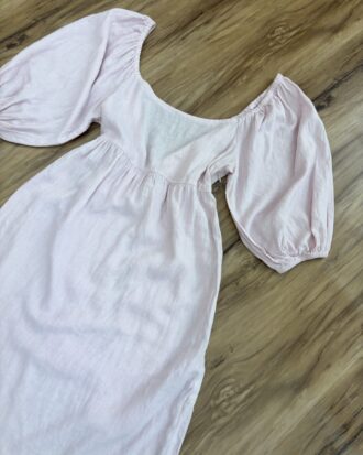Baby pink linen dress (S)