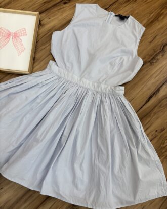 Skyblue gather poplin dress (S)