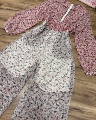 Chiffon floral jumpsuit (S-M)